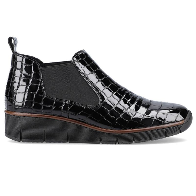 Rieker W R474 snakeskin leather ankle boots black Footwear/Lifestyle/Rieker Your Sports Performance