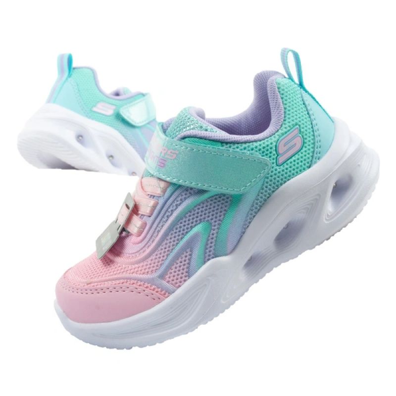 Skechers Color Breeze LED Children's Sports Shoes for Girls Turquoise Skechers