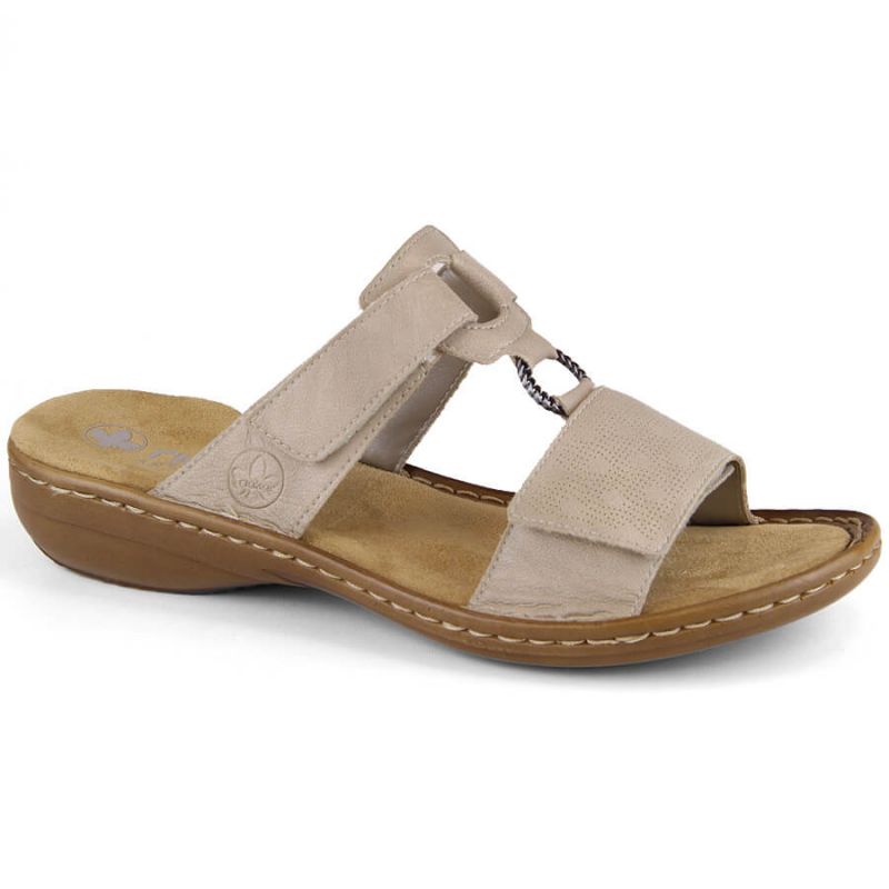 Comfortable Rieker W RKR681 beige flip-flops Footwear/Lifestyle/Rieker Your Sports Performance
