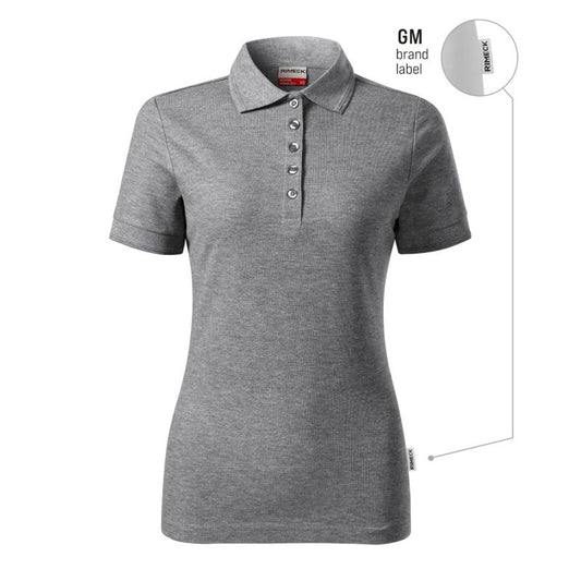 Reserve Women's Polo Shirt (Dark Gray Melange (Brand Label)) In preparation Your Sports Performance