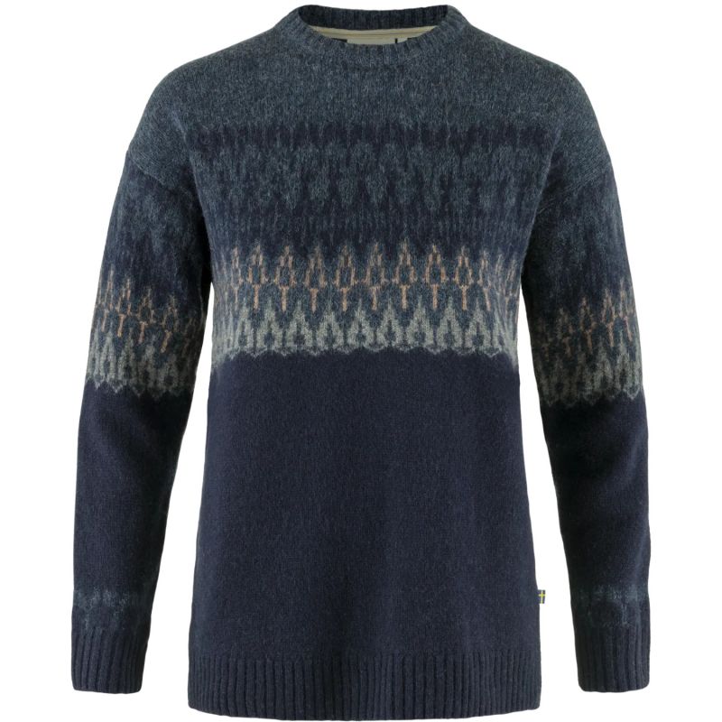 Fjällräven Övik Path Knit W women's jacquard knit sweater navy blue (F86992-555-560) In preparation Your Sports Performance