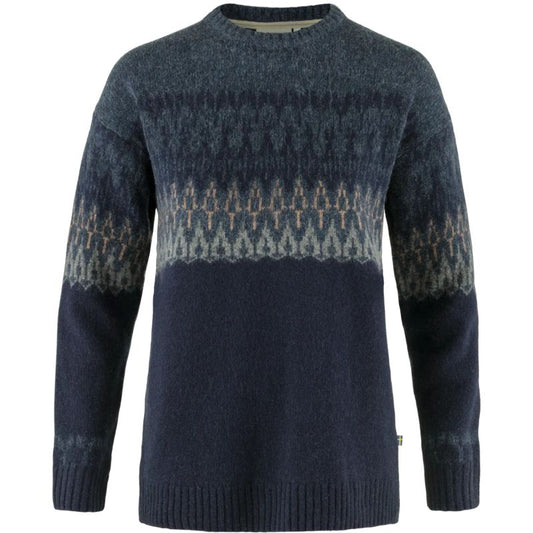 Fjällräven Övik Path Knit W women's jacquard knit sweater navy blue (F86992-555-560) In preparation Your Sports Performance