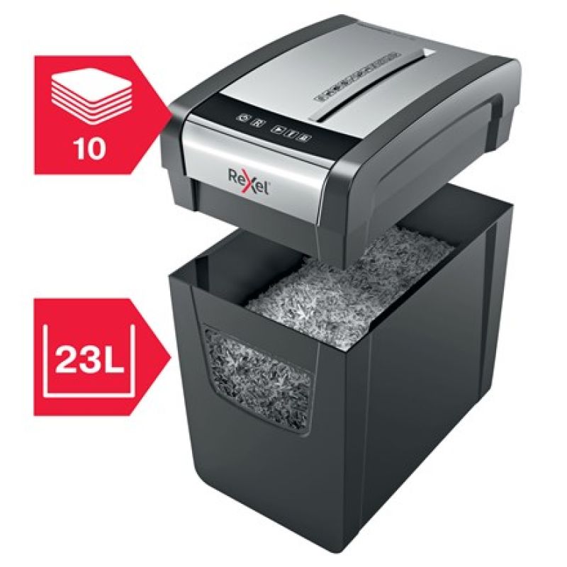 Rexel Momentum X410-SL Slimline Shredder, 10 sheets, 23 l bin Urządzenia biurowe/Niszczarki Your Sports Performance