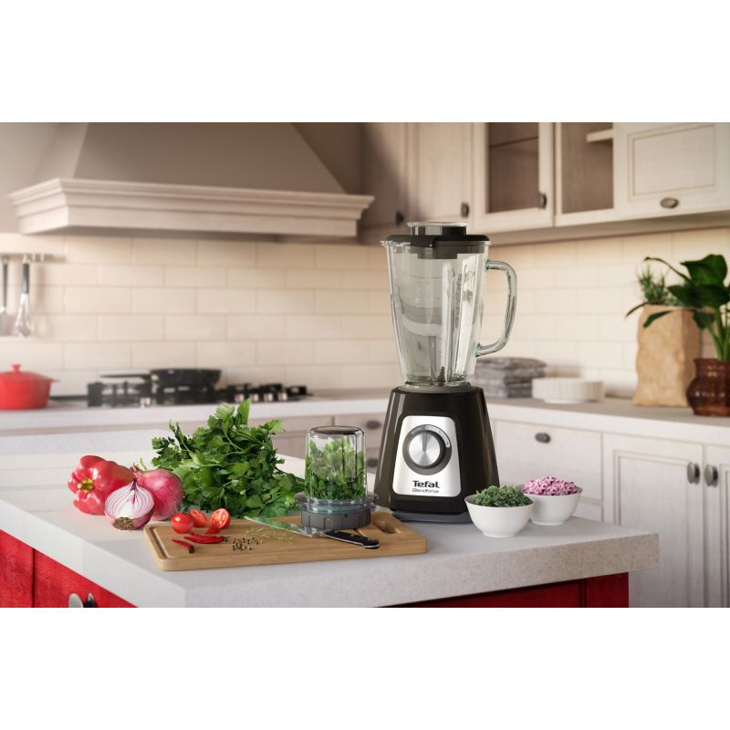 TEFAL BL438831 BlendForce Tabletop Blender, 800 W, jug material: plastic, jug capacity: 1.25 L, ice crushing, color: black AGD - Produkty/Miksery / Blendery Your Sports Performance