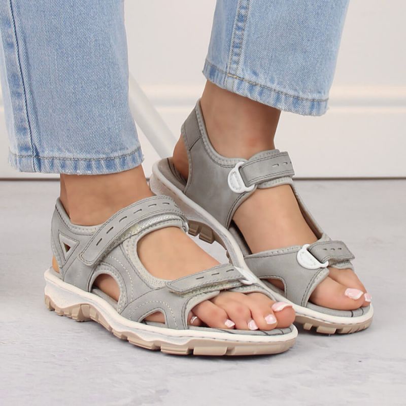 Comfortable Rieker W RKR674 gray sandals Footwear/Lifestyle/Rieker Your Sports Performance