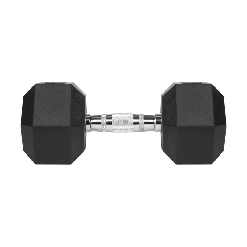 HEX 2x15 kg rubber-coated cast iron dumbbells REBEL ACTIVE To be categorized Your Sports Performance
