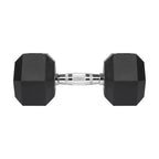 HEX 2x15 kg rubber-coated cast iron dumbbells REBEL ACTIVE To be categorized Your Sports Performance