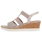 Comfortable wedge sandals Remonte W RKR667, pink gold Footwear/Lifestyle/Rieker Your Sports Performance