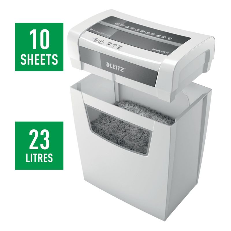 Leitz IQ Home Office P4 shredder, 10 sheets, 23 l bin Urządzenia biurowe/Niszczarki Your Sports Performance