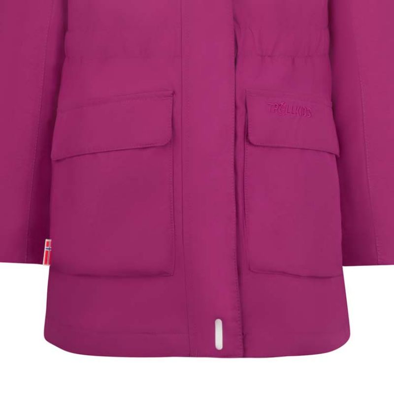 Trollkids Girls Alesund Coat Waterproof Pink Down Jacket (301-235) Trollkids