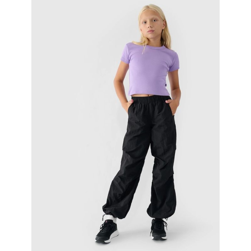 Girls' plain T-shirt 4F 4FJRSS24TTSHF2053-52S 4f