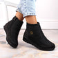 News W EVE437A black wedge snow boots Footwear/Outdoor/News Your Sports Performance