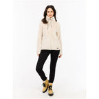 Women’s full-zip fleece jacket PROTEST RIRI white
