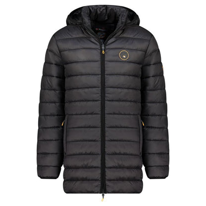 Geographical Norway men's jacket AMIGOMAP LONG HOOD DB BLACK MEN 233 BLACK (WZ5085H/GN-NOIR) Geographical Norway