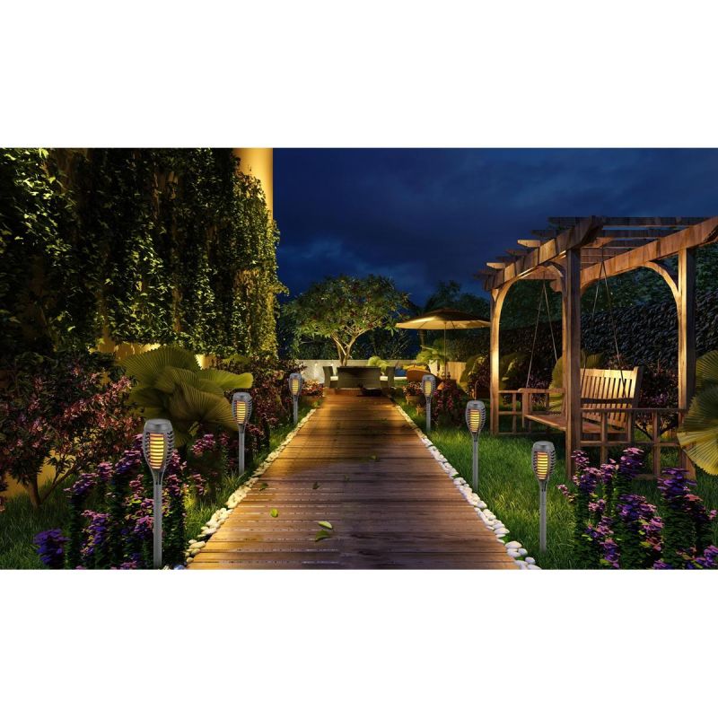 TORCH SOLAR LAMP DANCING FLAMES 12 LED SMD 7.5x7.5x46.5CM SET OF 5 PCS Home and Garden/Lighting Your Sports Performance