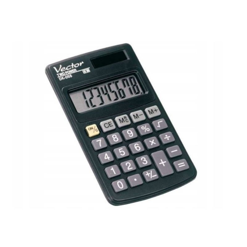 Vector Pocket Calculator DK-055, Black In preparation Your Sports Performance