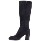 Grey Leather Heeled Women’s Boots Vinceza 67049