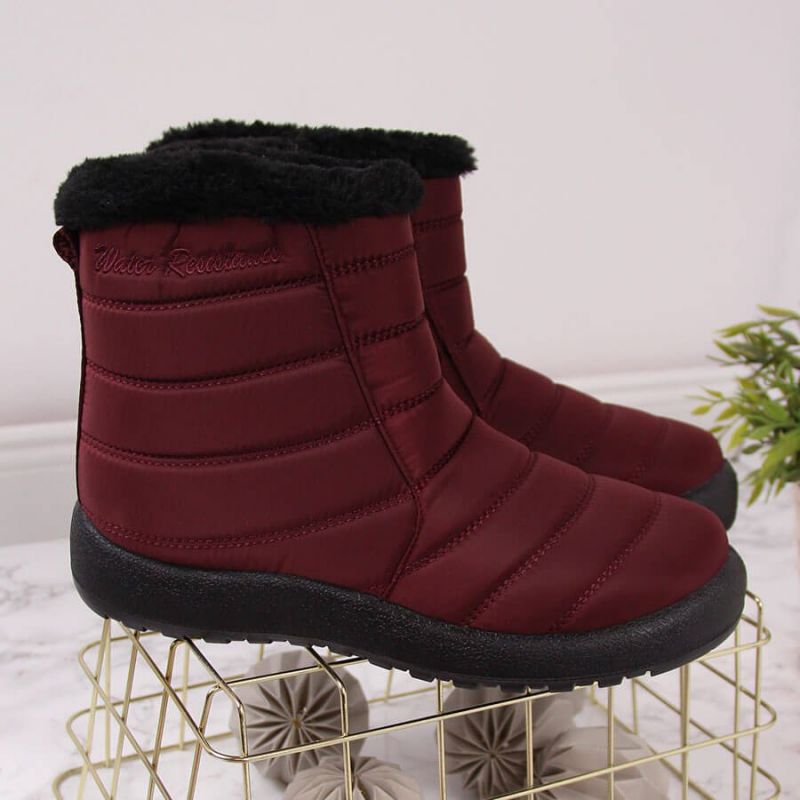 Waterproof snow boots with zipper NEWS W EVE181C burgundy Footwear/Outdoor/News Your Sports Performance