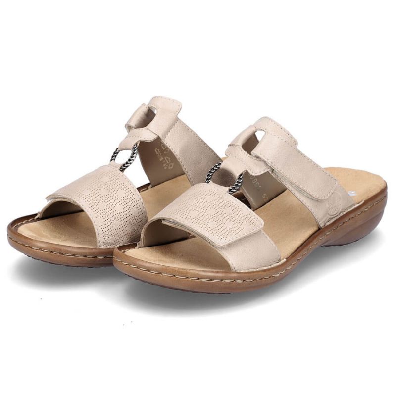 Comfortable Rieker W RKR681 beige flip-flops Footwear/Lifestyle/Rieker Your Sports Performance
