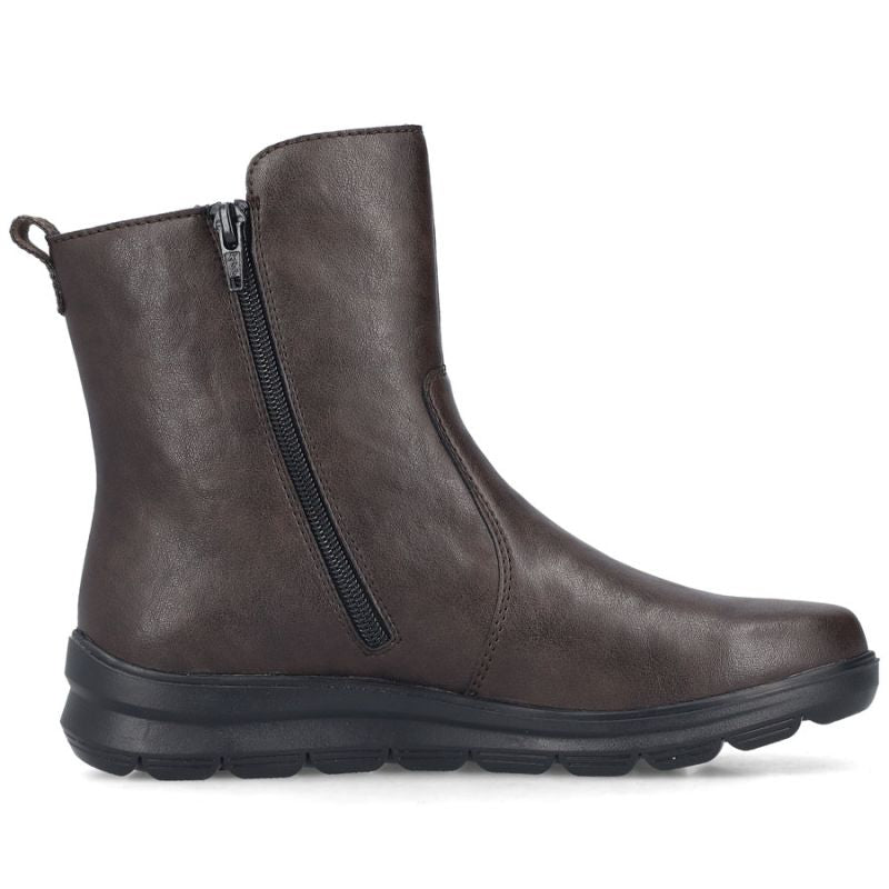 Rieker Z0074-25 comfortable brown waterproof women's ankle boots