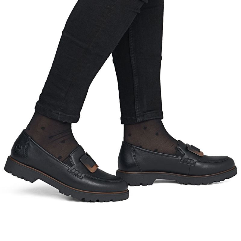 Women's black lords shoes Rieker 45553-00