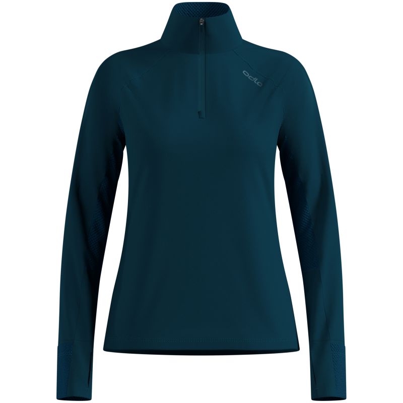 Women's Odlo X-ALP Midlayer 1/2-Zip Pullover, Green