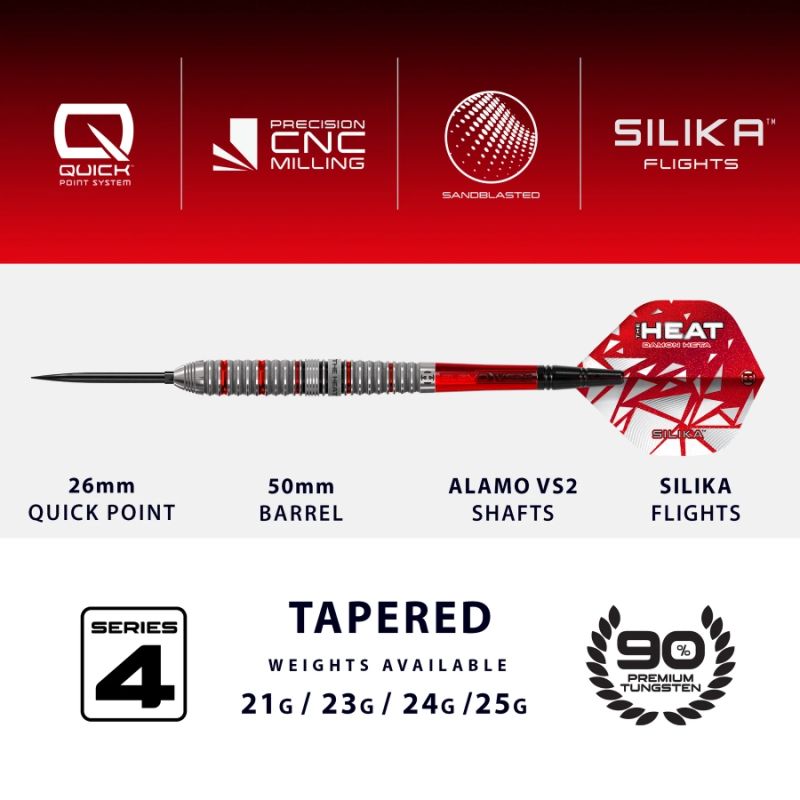Harrows DAMON HETA SERIES 4 90% steeltip darts In preparation Your Sports Performance
