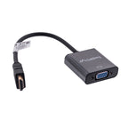 Lanberg AD-0017-BK adapter (HDMI M - D-Sub (VGA) F; 0.20m; black color) Kable i adaptery/Adaptery, przejściówki Your Sports Performance
