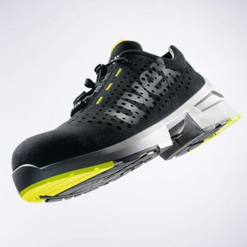 Uvex 85438 safety shoes size 43 PUR sole W11, Black, Lime To be categorized Your Sports Performance