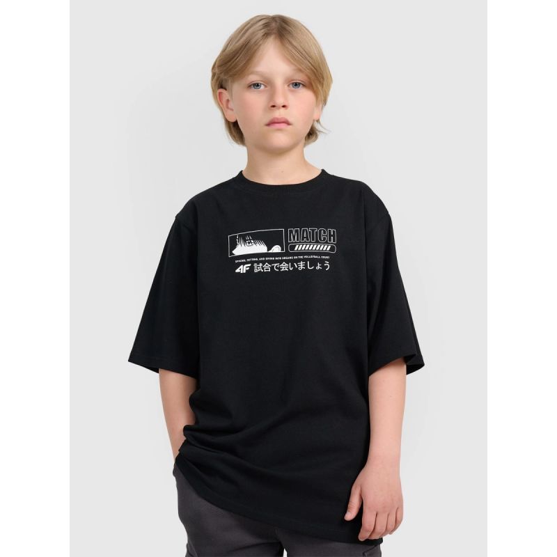 Boy's oversize T-shirt with print 4F 4FJRAW25TTSHM3065-20S 4f
