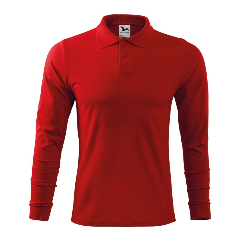 Polo shirt Malfini Single J. LS M MLI-21107 red Clothing/Lifestyle/T-shirts/Malfini Malfini