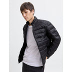 Jack&Jones men's down jacket JJEBRADLEY LIGHT PUFFER COLLAR NOOS 12280971 BLACK In preparation Your Sports Performance