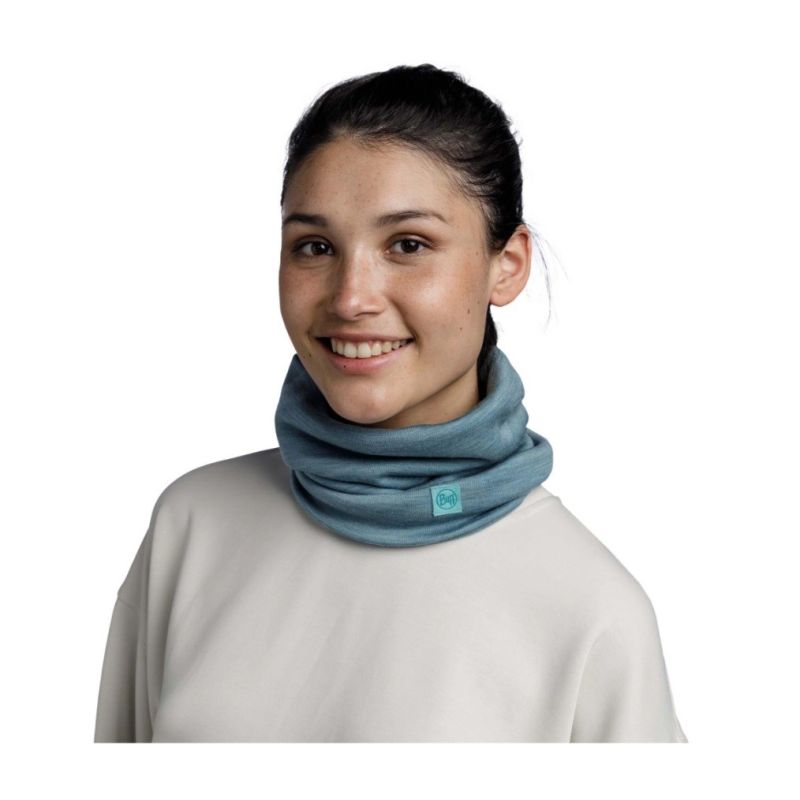 BUFF Multifunctional scarf MERINO HEAVYWEIGHT NECK WARMER SOLID POOL Odzież militarna/Chusty, arafatki, kominy Your Sports Performance
