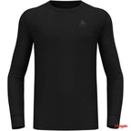 Odlo BL TOP crew neck l/s MERINO 200 men's t-shirt size M Black Odzież militarna/Bielizna termoaktywna Your Sports Performance