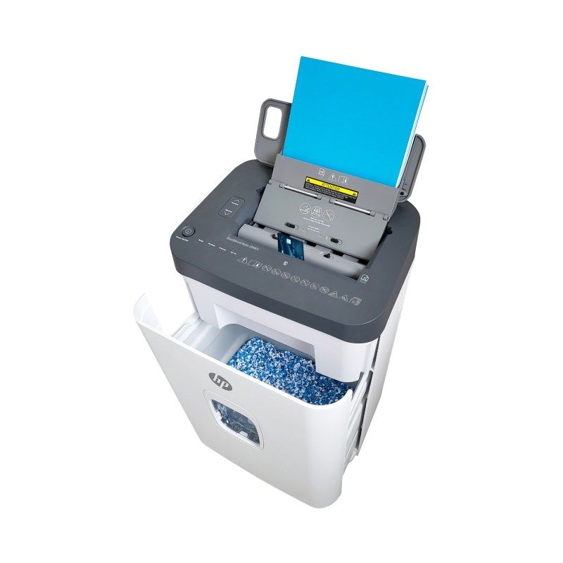 HP ONESHRED Auto 200CC Paper Shredder, White and Gray Urządzenia biurowe/Niszczarki Your Sports Performance