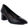 Women's black Sergio Leone PB413 pointed toe pumps LEONE
