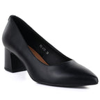 Women's black Sergio Leone PB413 pointed toe pumps LEONE