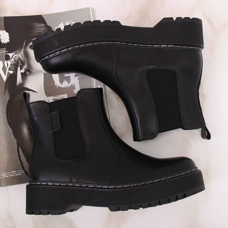 Insulated Chelsea boots Big Star W II274101 black Footwear/Outdoor/zimowe Your Sports Performance