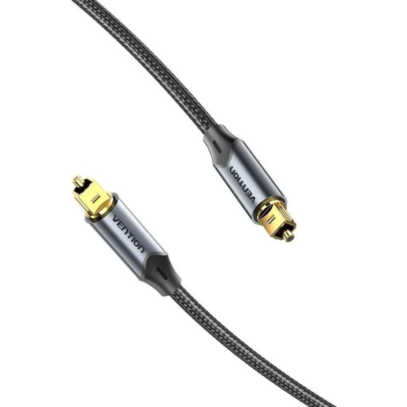 Vention Braided Optical Audio Cable with Aluminum Connector, 5m, Black Kable i adaptery/Kable optyczne Your Sports Performance