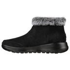 Skechers ON-THE-GO JOY FIRST GLANCE Women's Winter Boots in Suede Leather with Fur, Black (144041-BKGY) In preparation Your Sports Performance