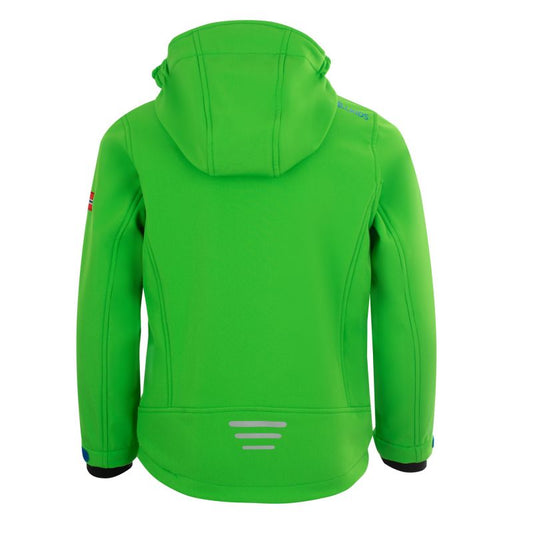 TrollKids Kids Trollfjord Jacket bright green/med blue windproof softshell jacket (161-304) In preparation Your Sports Performance