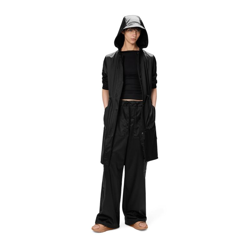 Rains waterproof coat STRING W PARKA W3 18550 84 BLACK GRAIN Clothing Your Sports Performance