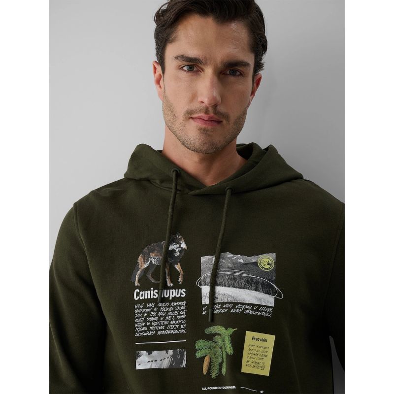 Men's regular hooded sweatshirt 4F 4FRAW26TSWSM3162-43S