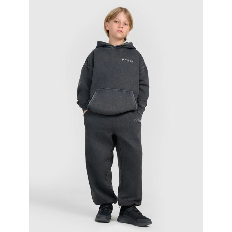 Boy's sweatshirt with hood, open, 4F 4FJRAW25TSWSM2344-22S 4f