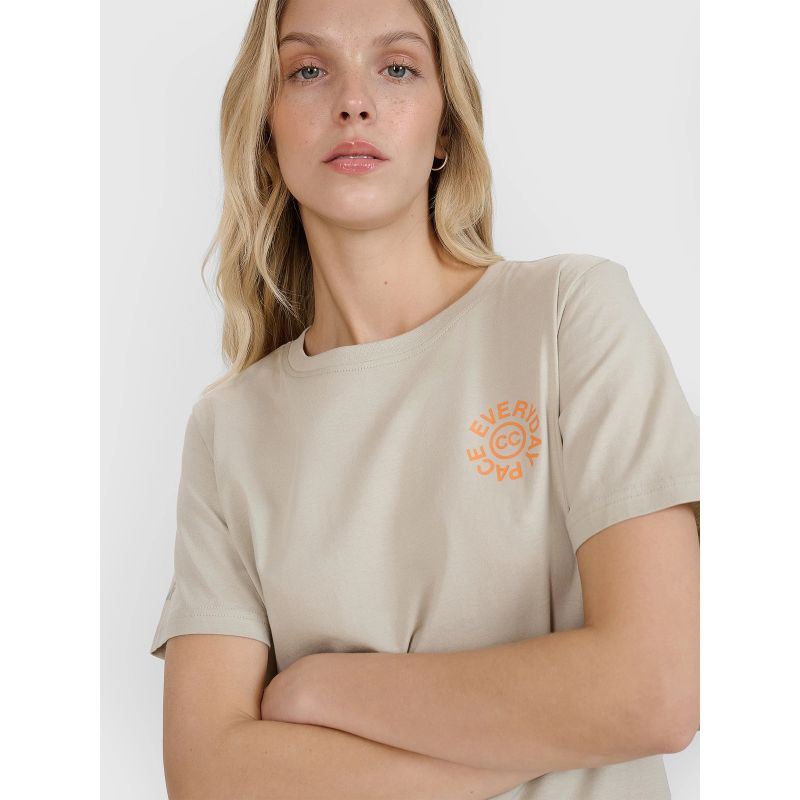 Women's oversize printed T-shirt 4F 4FWSS25TTSHF1994-83S *Kategoria tymczasowa Your Sports Performance