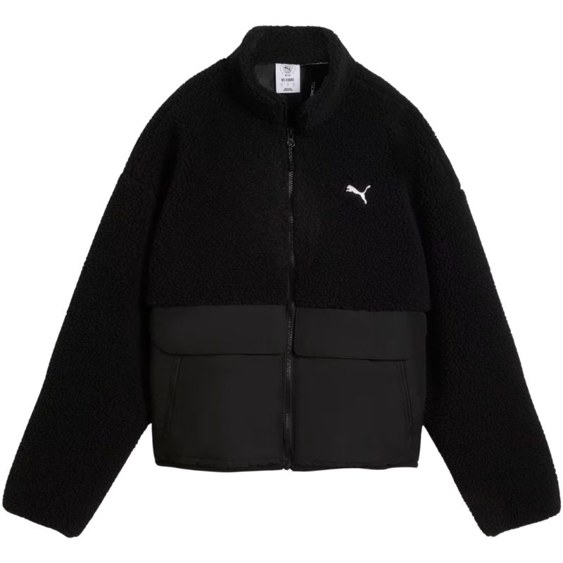 Women's black Puma Re:Fibre Sherpa jacket 694567 01