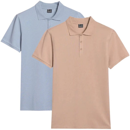 Men's polo shirt 4F (SET OF 2 SHIRT) 2P-SS-4FWSS25TPTSM407-91S *Kategoria tymczasowa Your Sports Performance