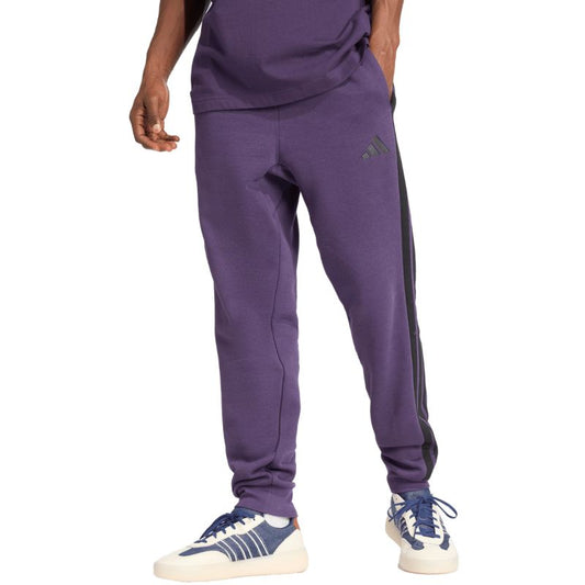 Men's adidas Essentials 3-Stripes Fleece Pants Purple JX0750 In preparation Adidas
