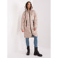 Women's beige quilted winter jacket SUBLEVEL knee-length (D50048X44518B3) In preparation Your Sports Performance