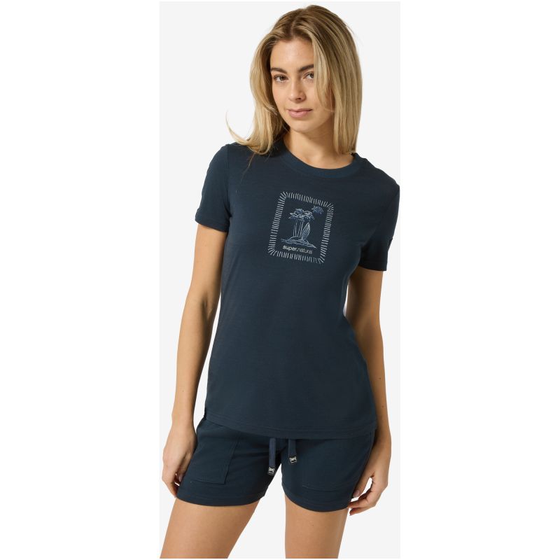 Women’s SUPER.NATURAL W Palm Island Bio J Tee navy blue